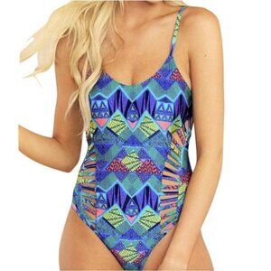 💎278 Stylish Swimwear Beyond The Shore One Piece Cut Out Swimsuit
